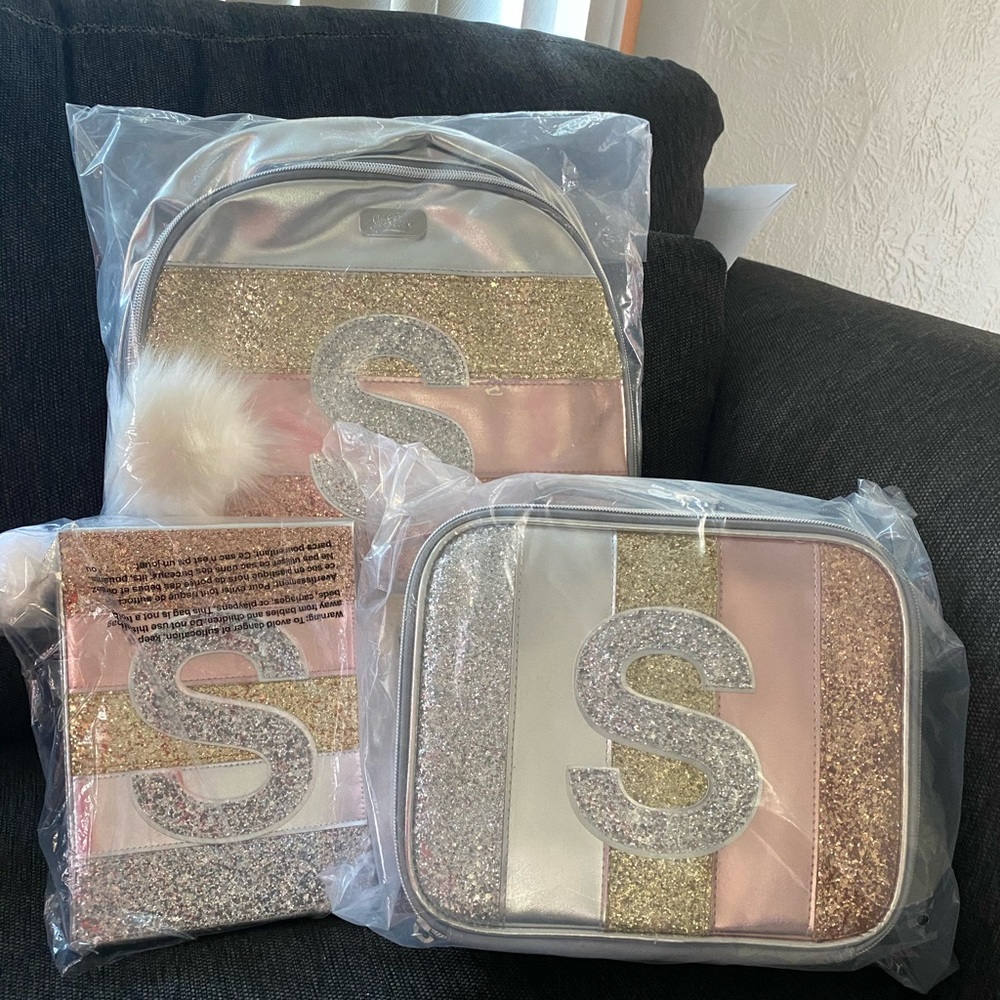 Justice “S” backpack bundle